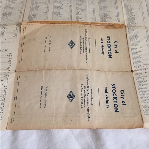 1960’s Stockton, California & Vicinity Map - Picture 6 of 8